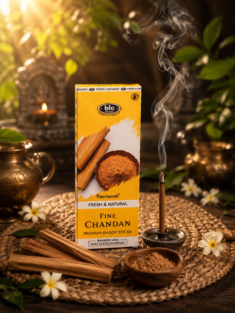 Fine chandan Dhoop Stikcs - 80 Gms