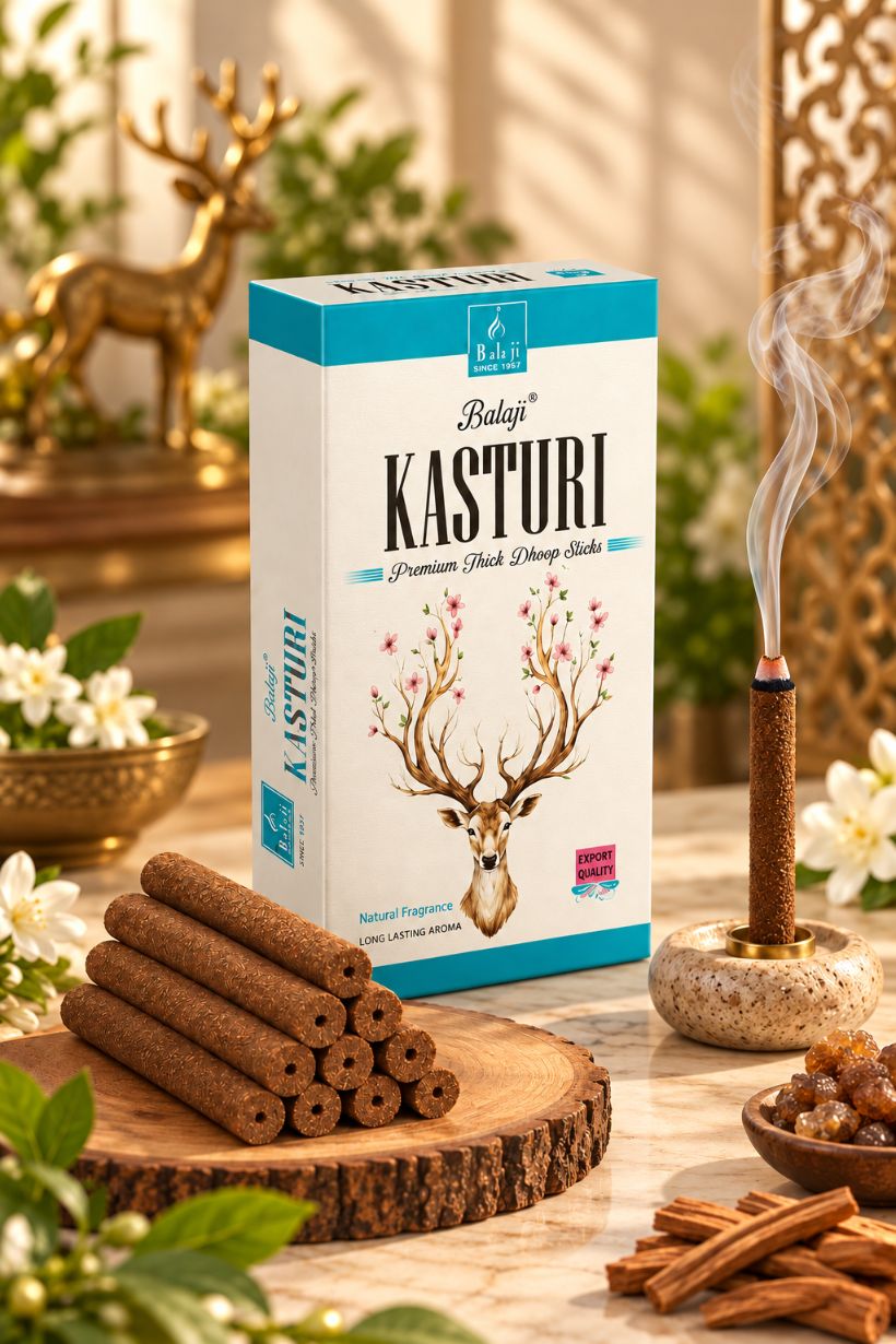 kasturi  Thick Dhoop Stick - 10 stick