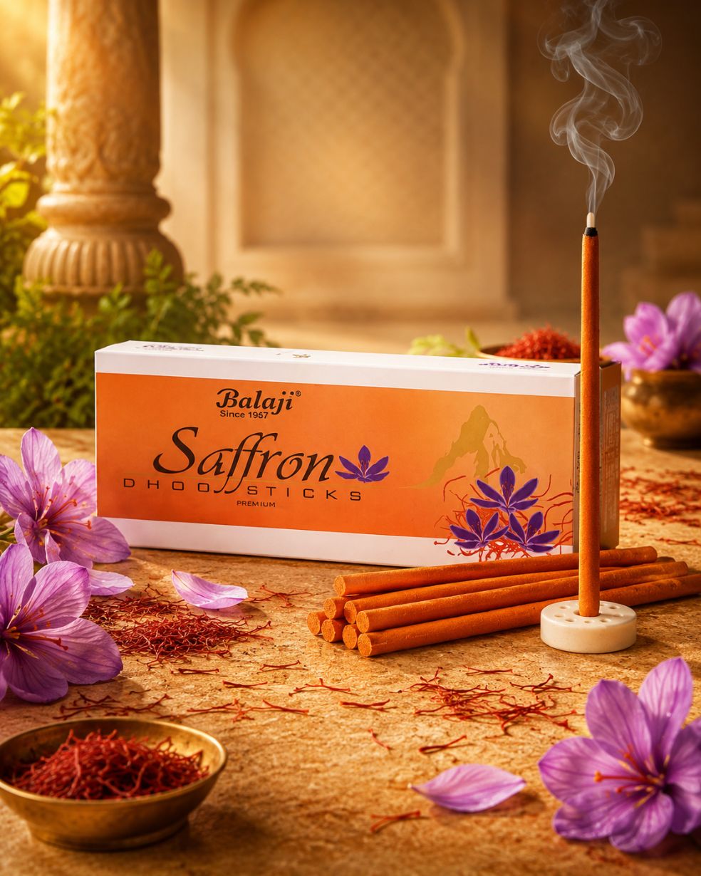 Saffron  Dhoop Stick - 10 stick